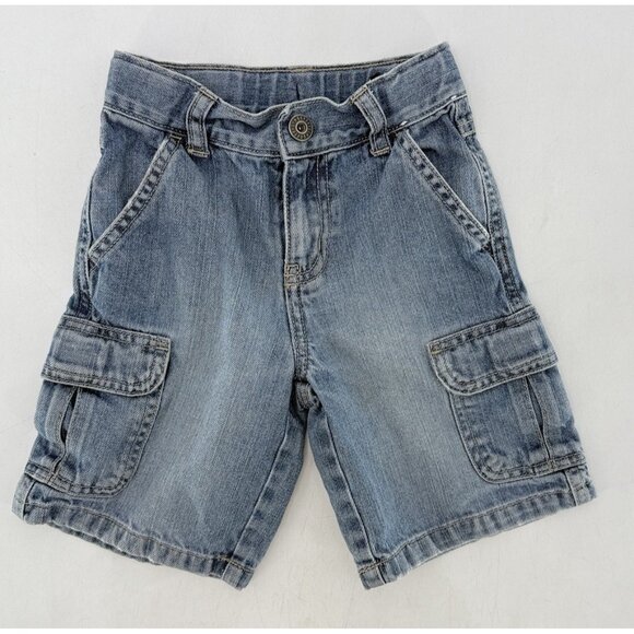 Gymboree Boy’s Denim Jean Cargo Shorts Size 5 Adjustable Waist Normcore - Picture 1 of 5